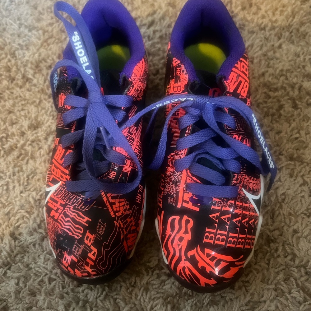 Nike vapor edge OBJ cleats size 3Y. Good used condition.